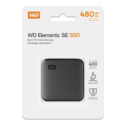 WD Elements SE SSD 480GB - Portable SSD, up to 400MB/s read speeds, 2-meter drop resistance