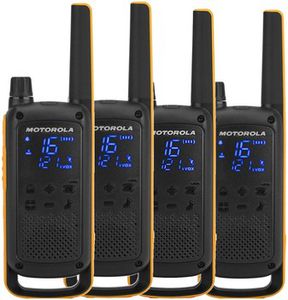 Motorola Talkabout T82 Extreme Quad Pack dvipusio ryšio radijo stotis 16 kanalų Juoda, oranžinė