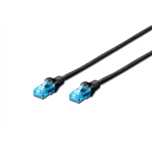 DIGITUS CAT 5e U-UTP patch cable PVC AWG 26/7 length 0.5m color black