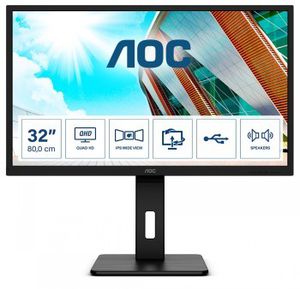 AOC | Monitor | Q32P2 | 31.5 " | IPS | WQHD | 16:9 | 75 Hz | 4 ms | 2560 x 1440 | 250 cd/m² | Headphone out (3.5mm) | HDMI ports quantity 2 | Warranty 36 month(s)