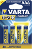 50x4 Varta Longlife Extra Micro AAA LR 03 PU master box
