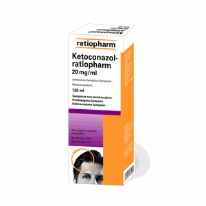 Ketoconazol-ratiopharm 20 mg/ml šampūnas 120 ml