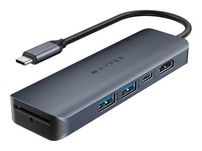 Jungčių stotelė Hyper HyperDrive EcoSmart Gen.2 Universal USB-C 6-in-1 Hub with 100 W PD Power Pass-thru