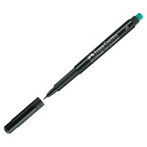 Permanentinis rašiklis Faber-Castell Multimark S, su trintuku, 0,4mm, juodos spalvos