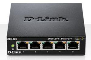 D-Link 5-port 10/100/1000 Gigabit Metal Housing Desktop Switch