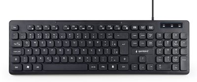 Klaviatūra Gembird Multimedia Keyboard KB-MCH-04 USB Keyboard, Wired, US, Black