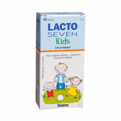 Lactoseven Kids kramtomosios tabletės N20