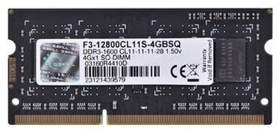 G.SKILL DDR3 4GB 1600MHz CL11 SO-DIMM 1.5V