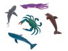 Žaislinių figūrėlių rinkinys - Jūros gyvūnai 8 vnt