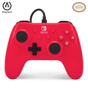 PowerA Raspberry Red Wired Controller for Nintendo Switch