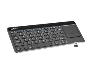 Klaviatūra Natec Keyboard NKL-0968 Turbo Slim Wireless, US, USB Type-A, Black