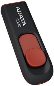 ADATA 64GB USB Stick C008 Slider USB 2.0 Black Red