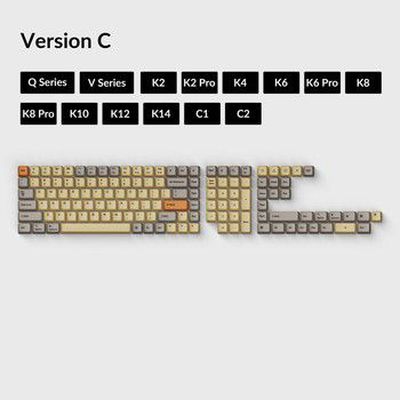 OEM Dye-Sub PBT Full Set (Version C) Keycap rinkinys - Wheat Grey