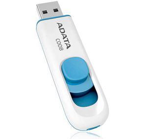 USB raktas ADATA C008 16GB USB 2.0 White/Blue
