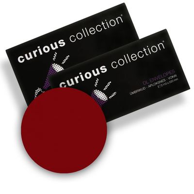 Dekoratyviniai vokai Curious Red Lacquer, C65, 110x220mm, 120g, 20vnt
