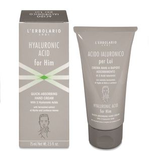 L'Erbolario Hyaluronic Acid For Him Hand Cream Rankų kremas vyrams, 75ml