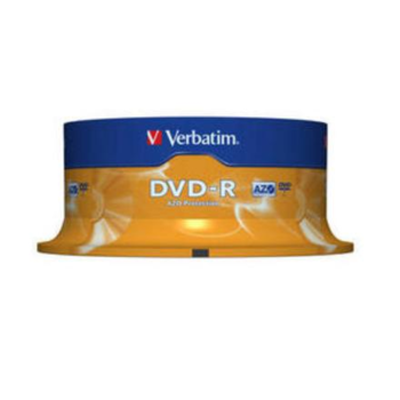 Verbatim DVD-R AZO Matt Silver 4.7 GB, 16 x, DVD-R, 25 Pack Spindle