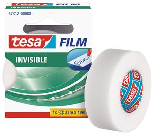 Permatoma lipni juostelė TESA Invisible Self-Adhesive Tape, užklijavus nematoma, lengva naudotis, 19mm x 33m