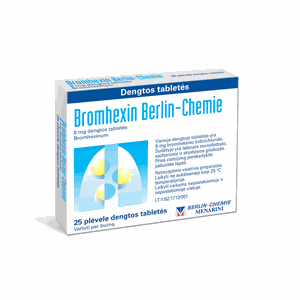 Bromhexin 8 mg dengtos tabletės N25