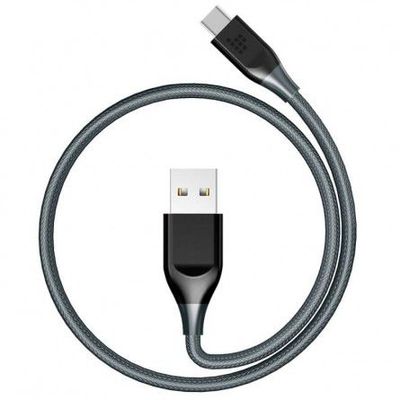 Tronsmart USB-C ATC6 3A 1m kabelis, aukštos kokybės, nailoninis, tamsiai pilkas