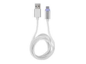 NATEC NKA-1209 Extreme Media cable microUSB to USB M 1m silver LED