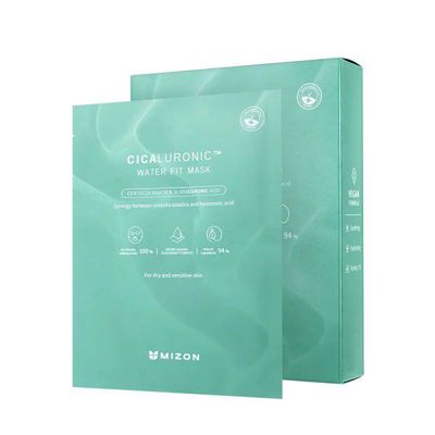 Mizon Cicaluronic Water Fit Mask Hidrogelinė veido kaukė, 10x24g 