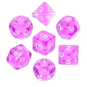REBEL RPG Dice Set - Mini Crystal - Violet