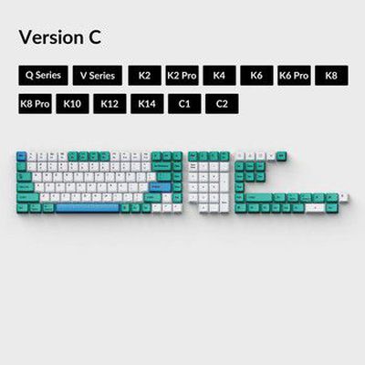 OEM Dye-Sub PBT Full Set (Version C) Keycap rinkinys - Iceberg