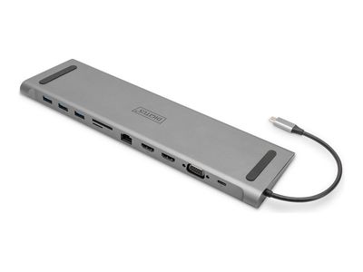 Jungčių stotelė Digitus 11-Port USB-C Dock, Grey DA-70898 VGA (D-Sub) ports quantity 1 HDMI ports quantity 2