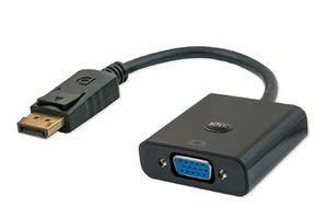 Savio CL-90 vaizdo kabelio adapteris 0,2 m DisplayPort VGA (D-Sub) Juoda