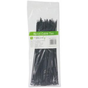 TECHLY 306370 Nylon cable ties 200 x 2.5mm 100pcs black