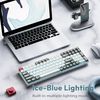 Royal Kludge RK100 Tri-mode Wireless Keyboard | 96%, Hot-swap, Blue Switches, US, White