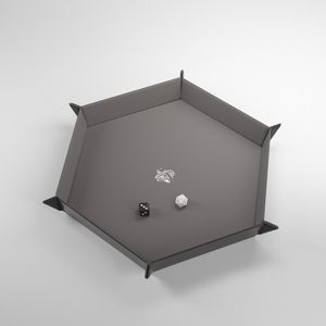 Gamegenic - Magnetic Dice Tray Hexagonal Black/Gray