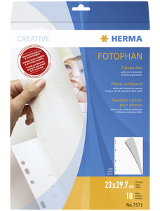 Herma Photo Cardboard white 10 Sheets 7571