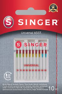 Adata universali austiniam audiniui Singer Universal Needles ASST 10PK for Woven Fabrics