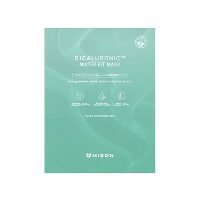 Mizon Cicaluronic Water Fit Mask Lakštinė veido kaukė su hialurono rūgštimi, 24g