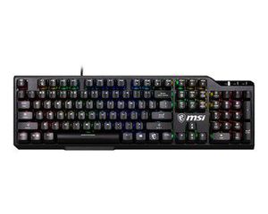MSi VIGOR GK41 LR juoda laidinė žaidimų klaviatūra - US klavišų išsidėstymas