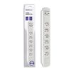 Qoltec Surge protector 6 sockets, 2xUSB, 1.8m