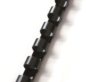 Spiralė įrišimui plastikinė 6mm, juoda (100vnt.)