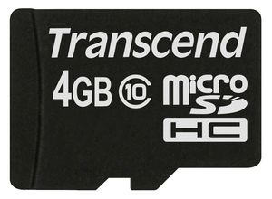Transcend MicroSD SDHC 4GB Class 10