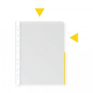 Signalinė įmautė dokumentams College, A4, geltonu krašteliu