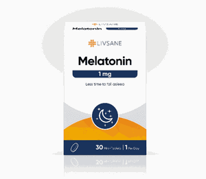 LIVSANE Melatonin 1 mg, 30 melatonino tablečių