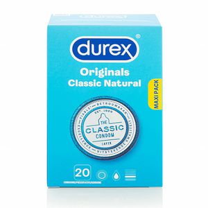 Durex - Classic Natural prezervatyvai 20 vnt
