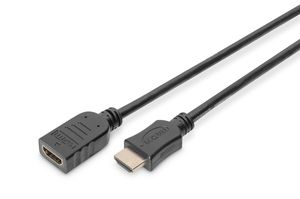 Digitus HDMI High Speed extension cable AK-330201-050-S Black, Type A M/F, 5 m