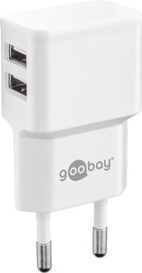 Goobay 44952 Dual USB charger 2.4 A (12W), White