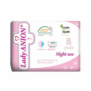 Lady Anion naktiniai higieniniai paketai 290 mm, N8