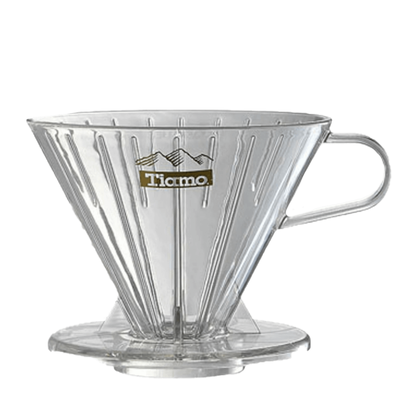 Kavos filtro laikiklis Tiamo "2-4 Cups Transparent"