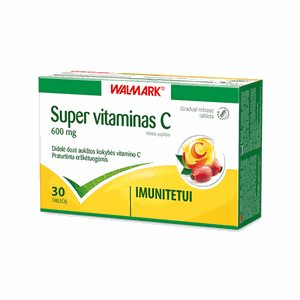 WALMARK Super Vitaminas C 600 mg tabletės N30