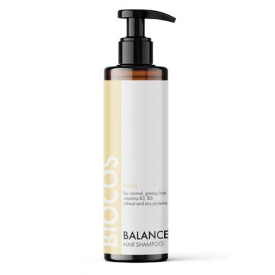 Biocos Balance Hair Shampoo Šampūnas normaliems riebiems plaukams, 250 ml 
