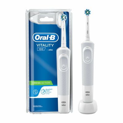 Elektrinis dantų šepetėlis Vitality Cross Action Oral-B Balta (1 Dalys)